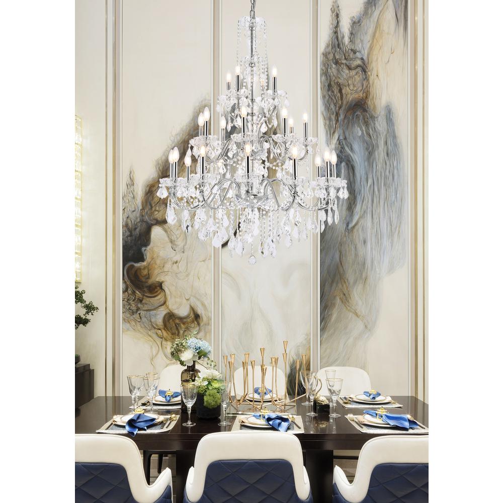 St. Francis 24 light Chrome Chandelier Clear Royal Cut Crystal. Picture 7