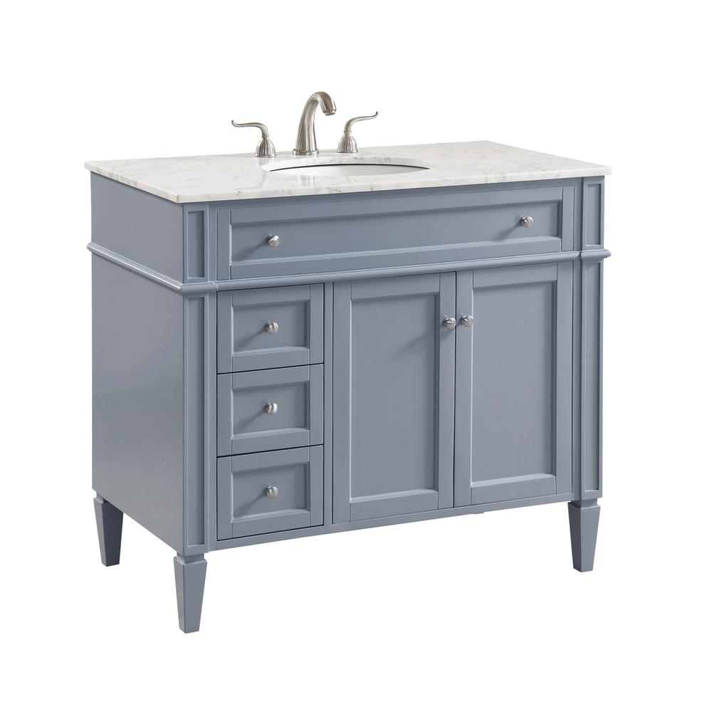 40 In. Single Bathroom Vanity Set In Grey. Picture 12