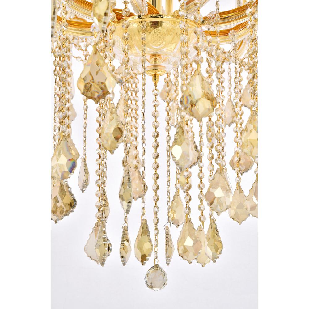 Maria Theresa 49 light Gold Chandelier Golden Teak (Smoky) Royal Cut Crystal. Picture 3