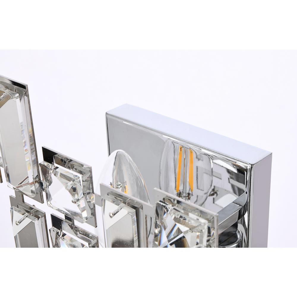 Picasso 2 light Chrome Wall Sconce Clear Royal Cut Crystal. Picture 5