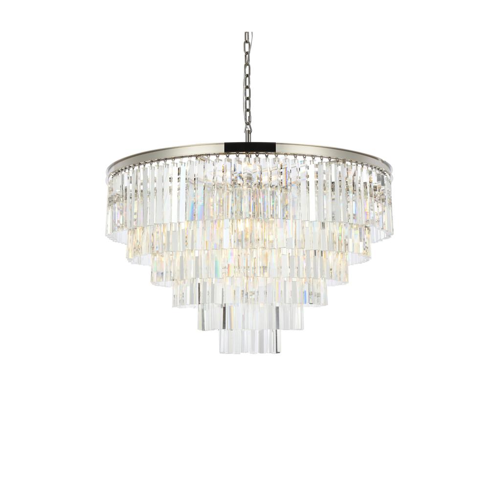 Sydney 33 light polished nickel Chandelier Clear Royal Cut Crystal. Picture 2