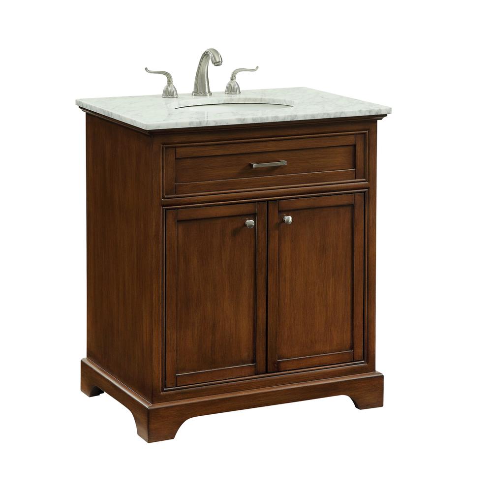 30 In. Single Bathroom Vanity Set In Teak. Picture 12