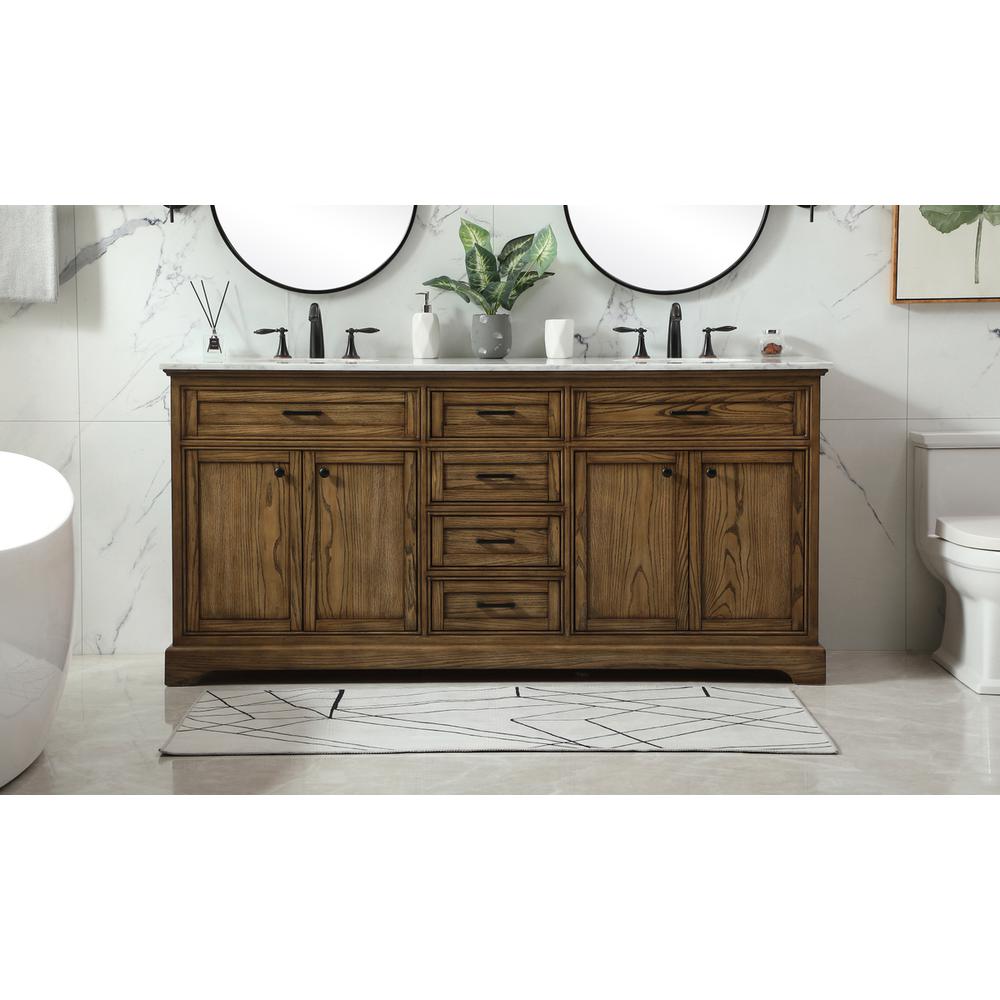 72 inch double bathroom vanity in driftwood. Picture 14