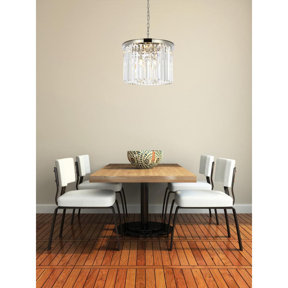 Sydney 6 light polished nickel Pendant Clear Royal Cut Crystal. Picture 7