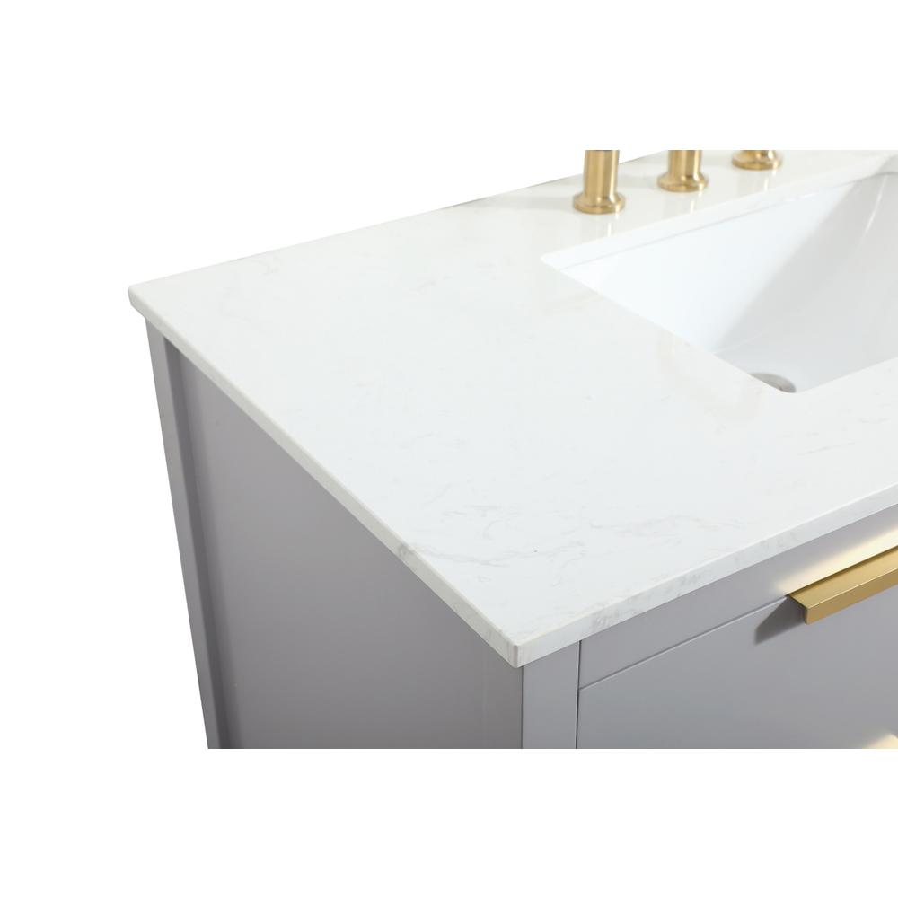 42 inch Single bathroom vanity in grey. Picture 11