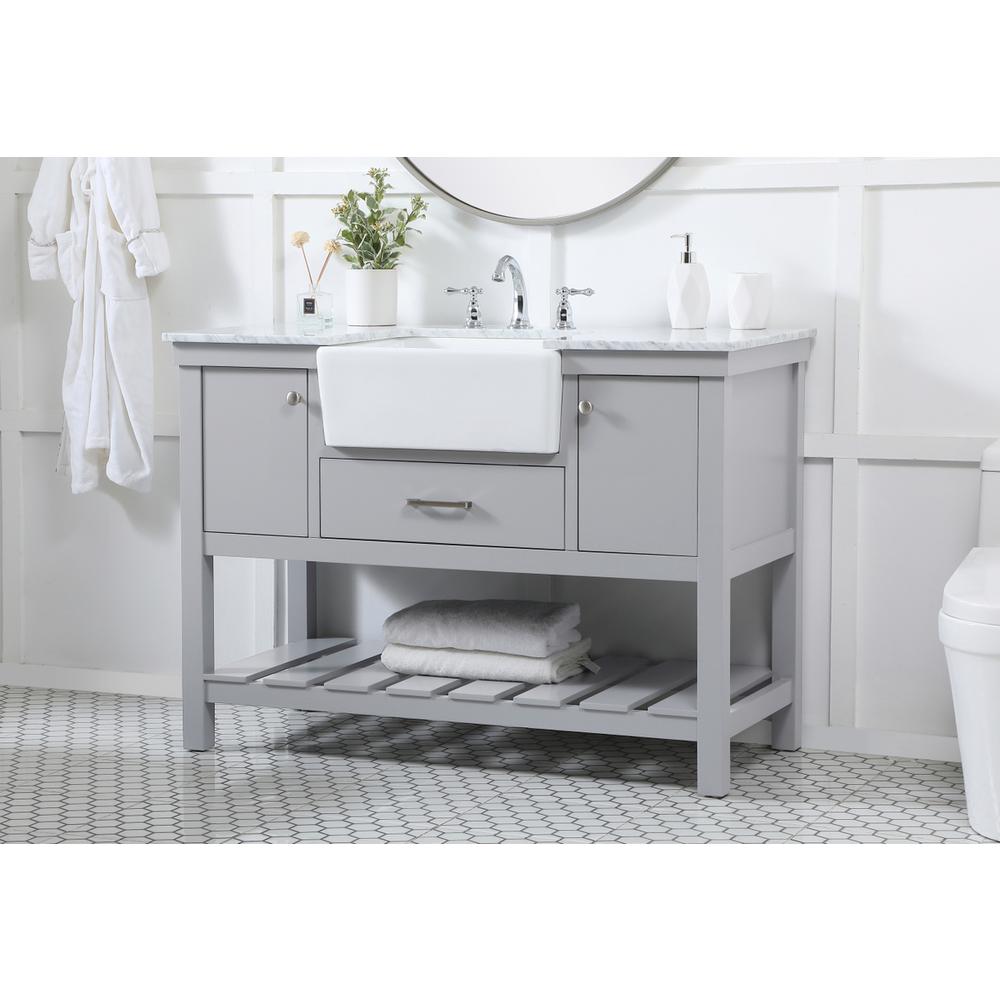 48 inch Single bathroom vanity in grey. Picture 2