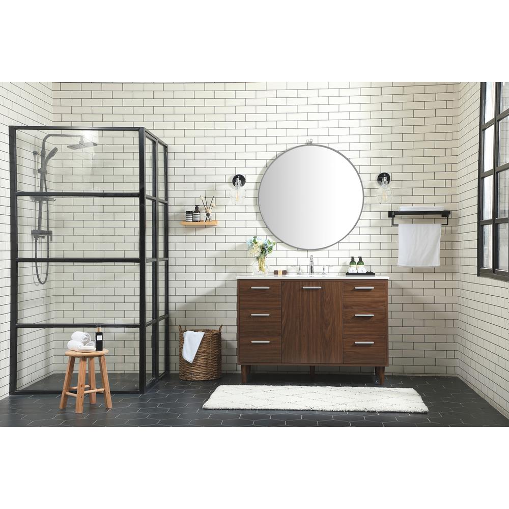 48 inch bathroom vanity in Walnut. Picture 4