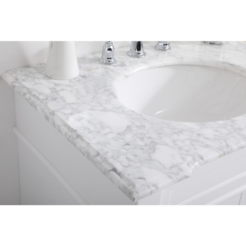 30 inch Single Bathroom Vanity set in White. Picture 5