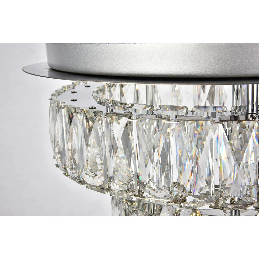 Monroe LED light Chrome Flush Mount Clear Royal Cut Crystal. Picture 5
