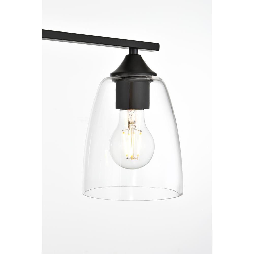 Harris 4 light Black and Clear Bath Sconce. Picture 4