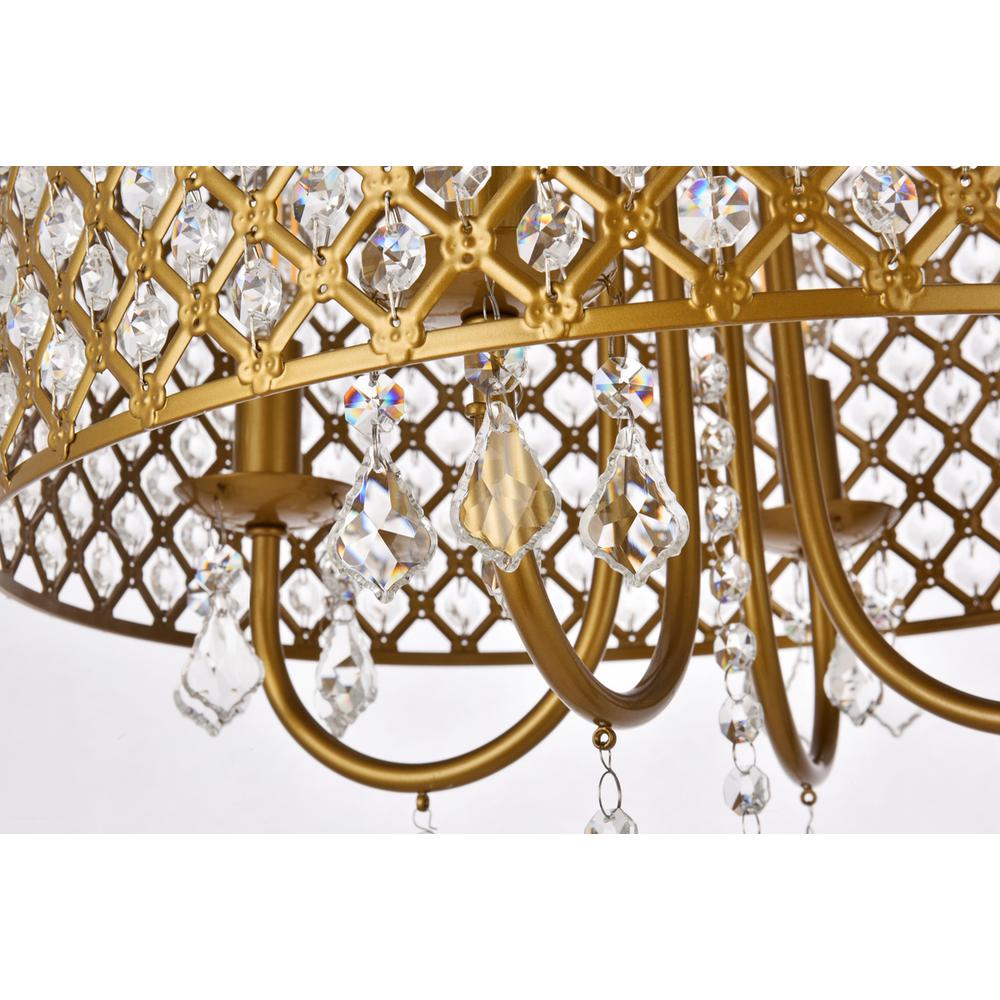 Elise 17 inch pendant in brass. Picture 6