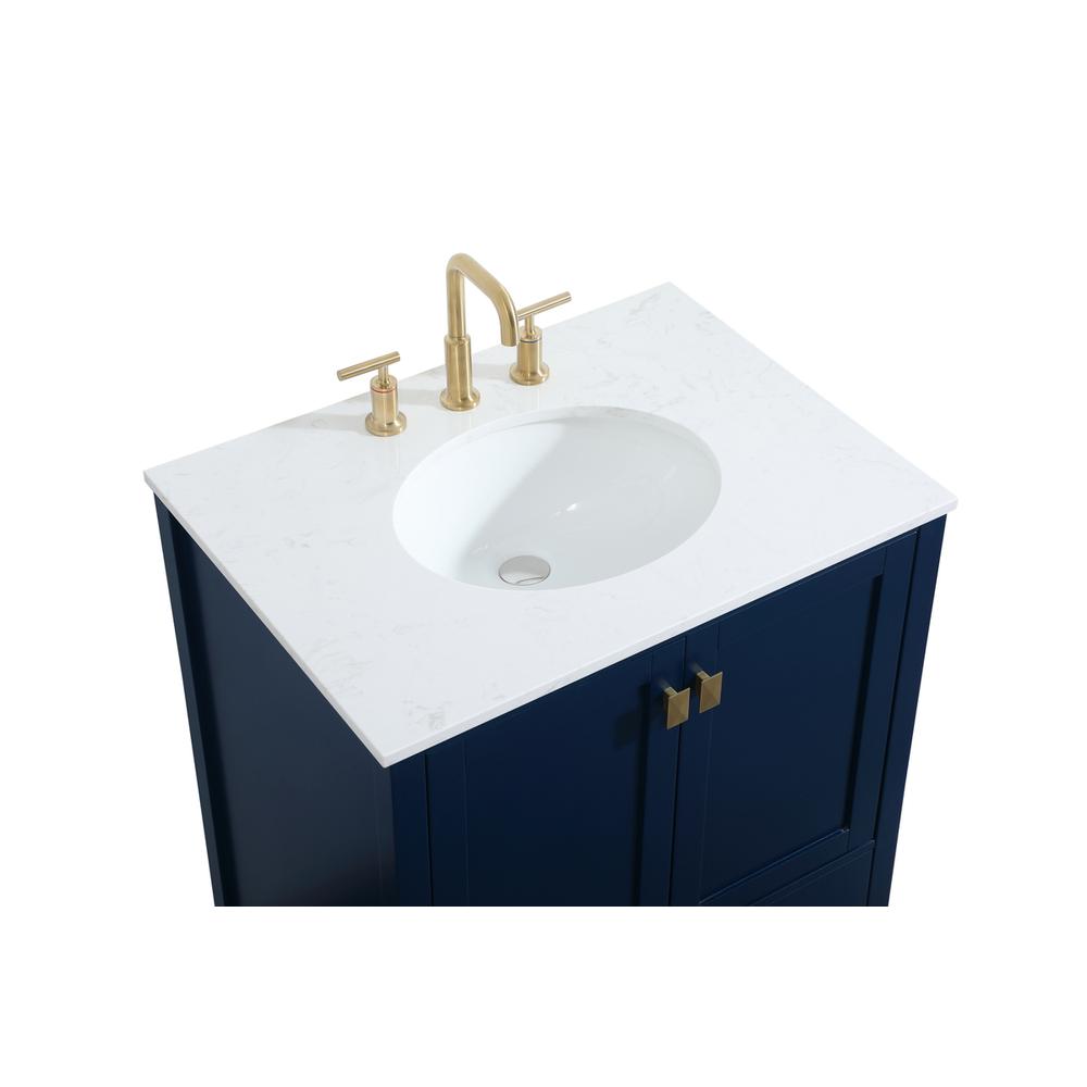 30 inch Single bathroom vanity in blue. Picture 10