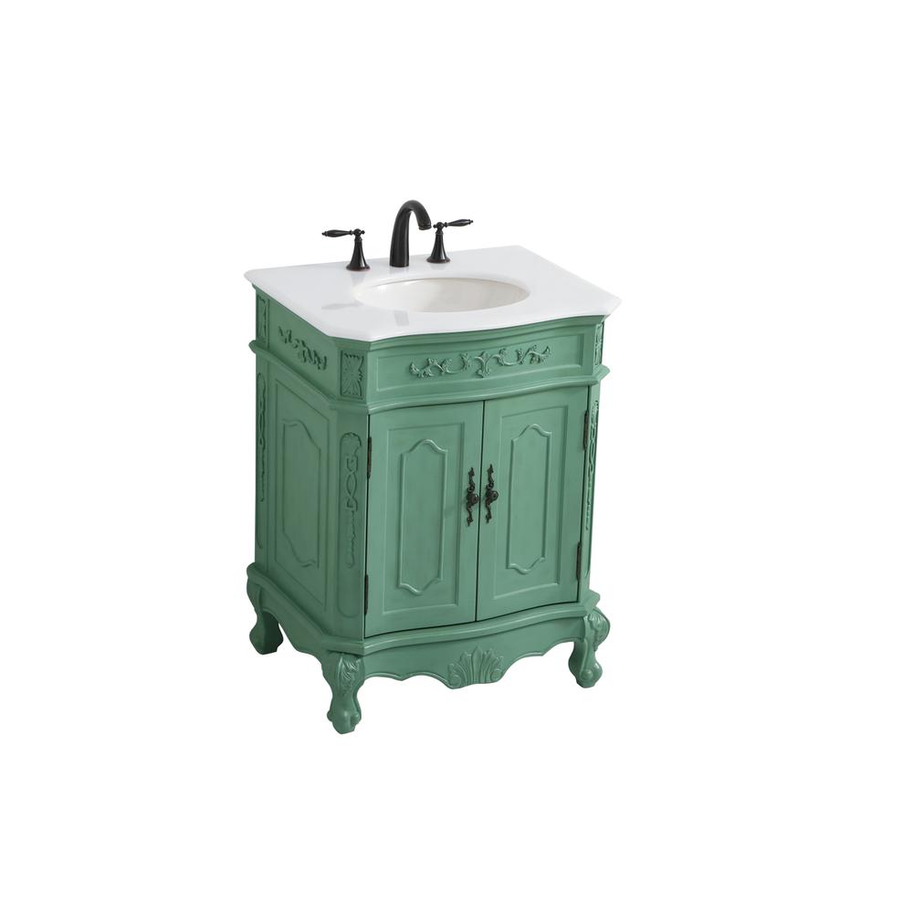 27 inch Single Bathroom vanity in vintage mint. Picture 8