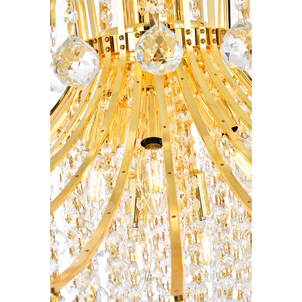 Toureg 15 light Gold Chandelier Clear Royal Cut Crystal. Picture 5