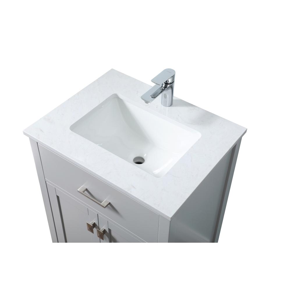 24 Inch SIngle Bathroom Vanity In Grey. Picture 10