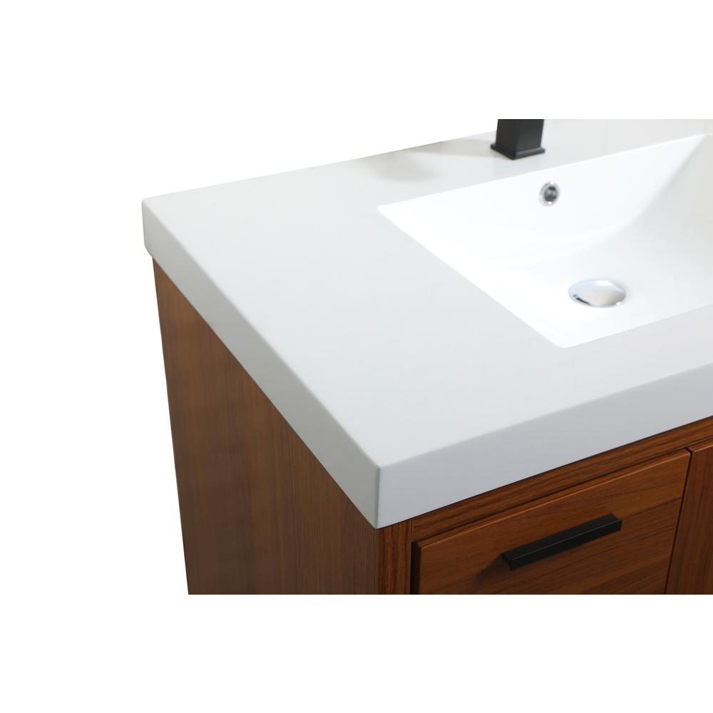 36 inch Single bathroom vanity in Teak. Picture 11