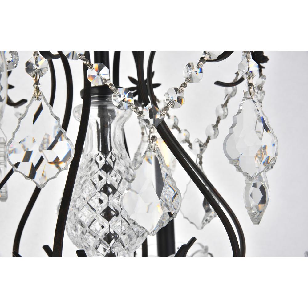 St. Francis 6 light Dark Bronze Chandelier Clear Royal Cut Crystal. Picture 4