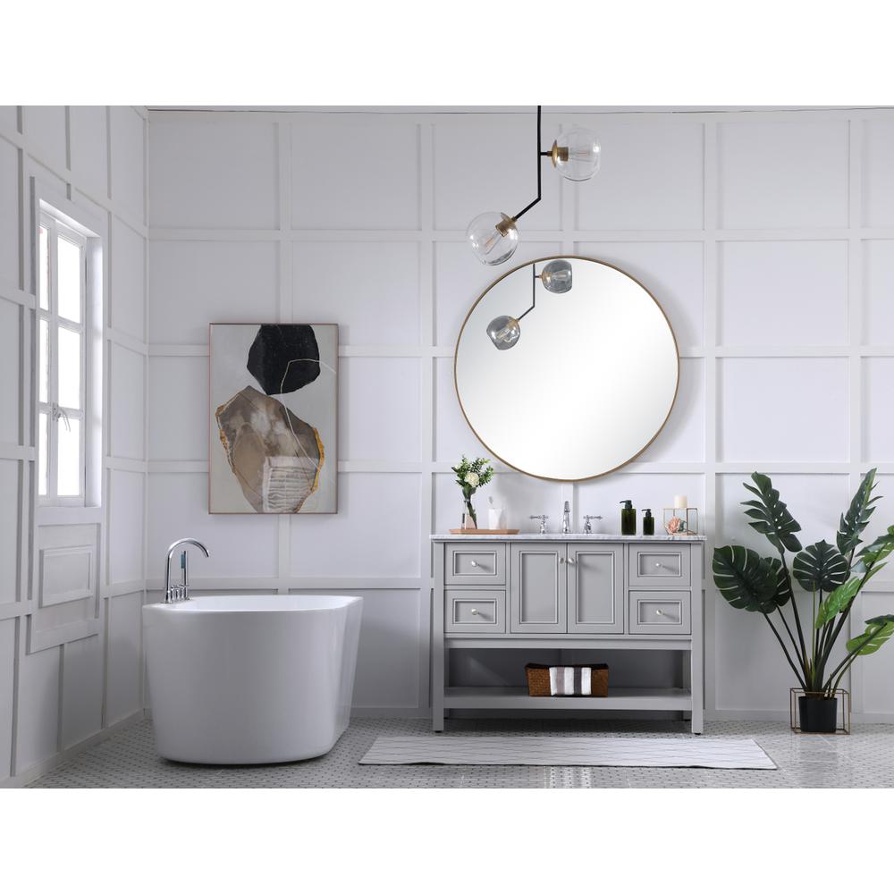 48 inch Single bathroom vanity in natural wood. Picture 8