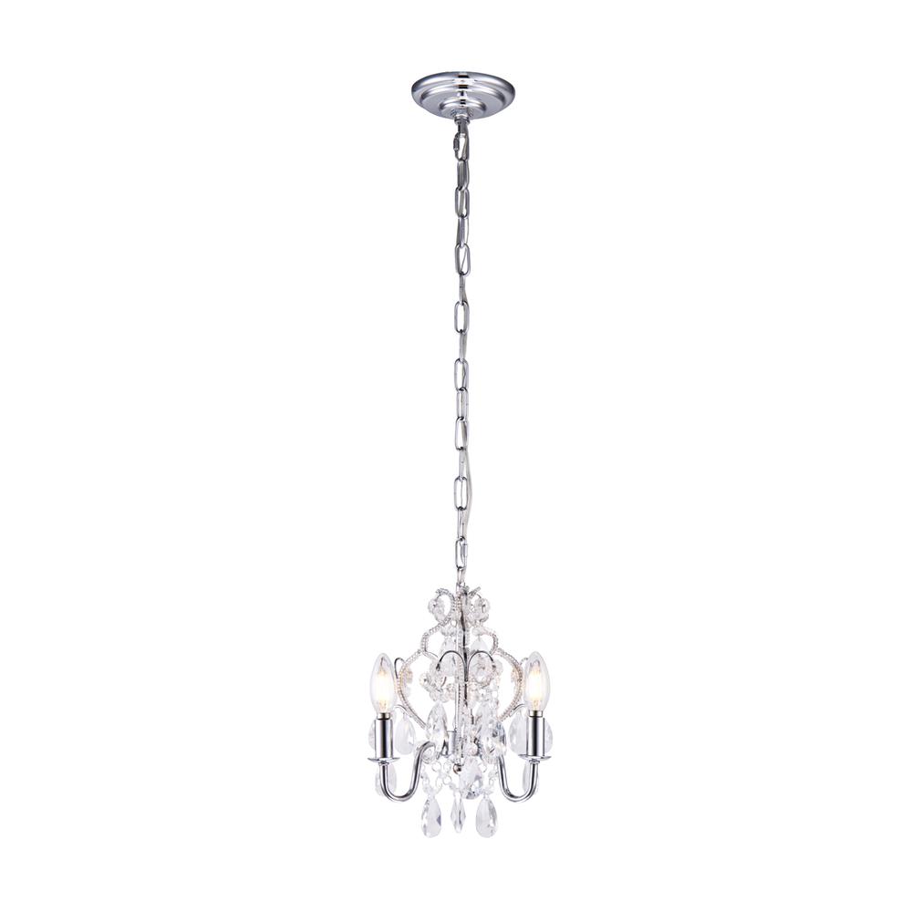 Karter Collection Pendant D9.5 H12.2 Lt:3 Chrome Finish. Picture 2