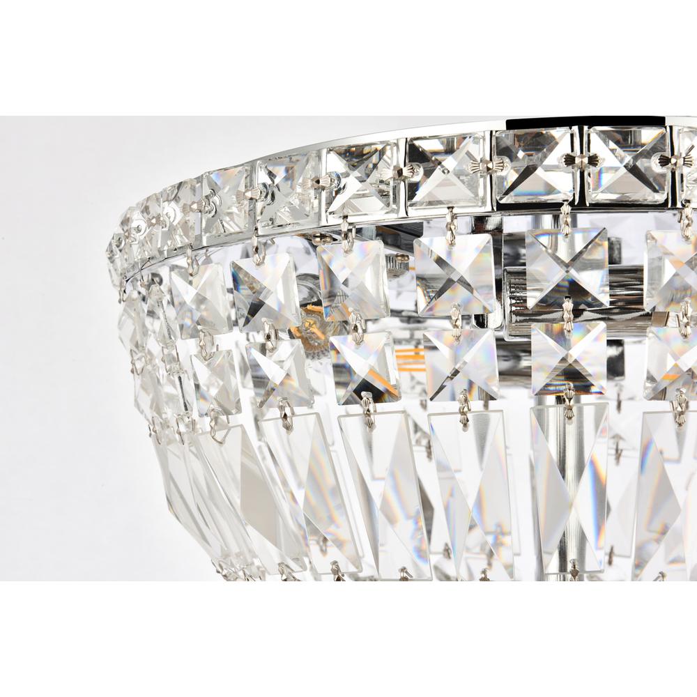 Tranquil 4 light Chrome Flush Mount Clear Royal Cut Crystal. Picture 5