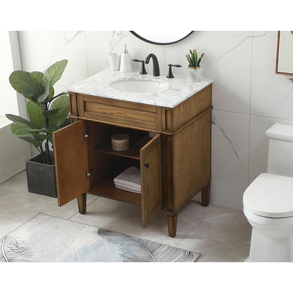 30 inch Single bathroom vanity in driftwood. Picture 3