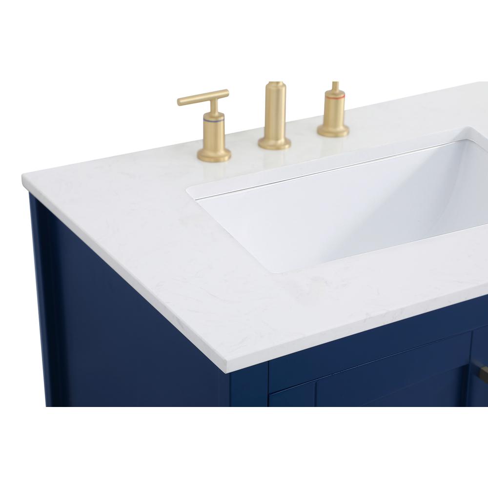 42 inch Single Bathroom Vanity in Blue. Picture 9