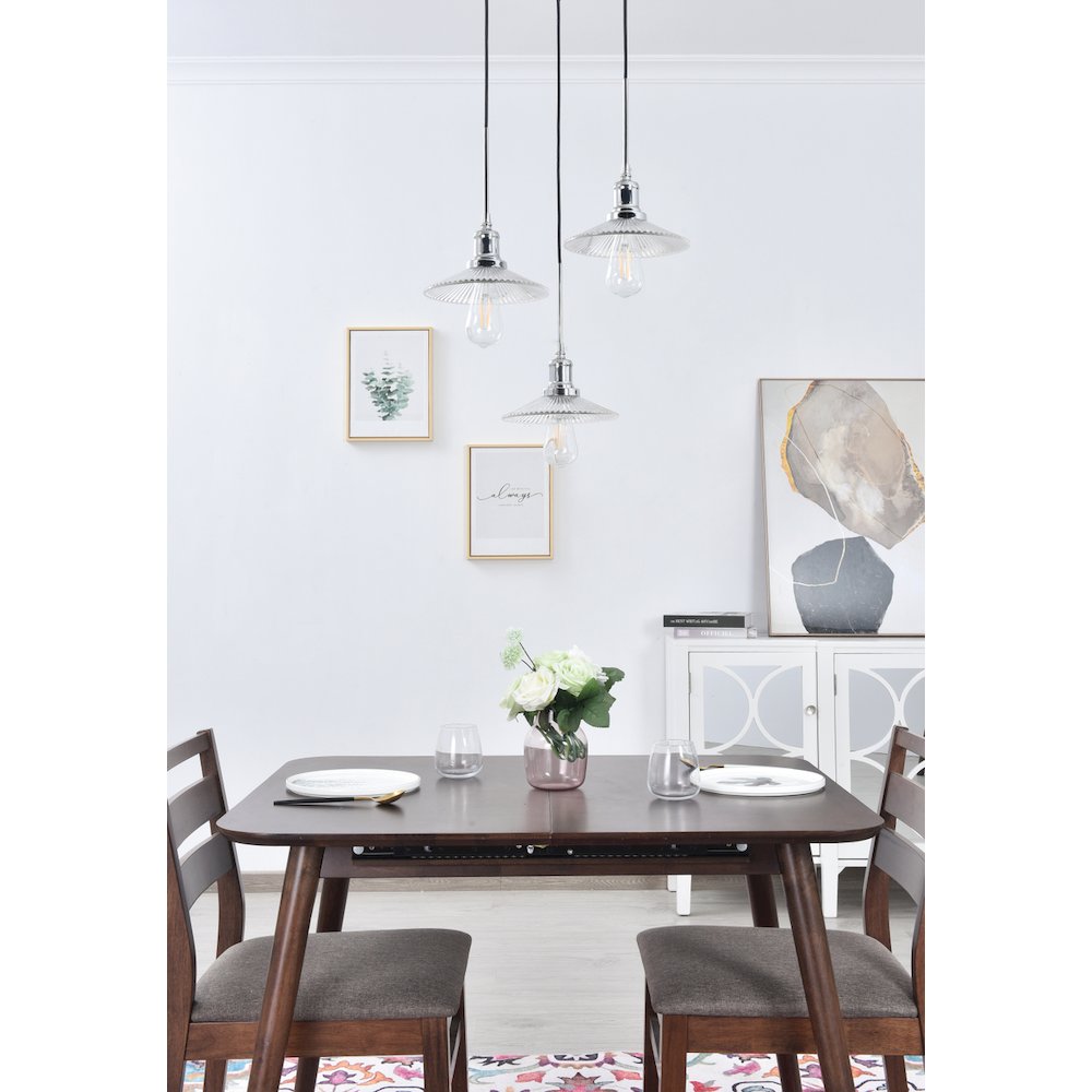 Waltz 3 Light Chrome Pendant. Picture 13