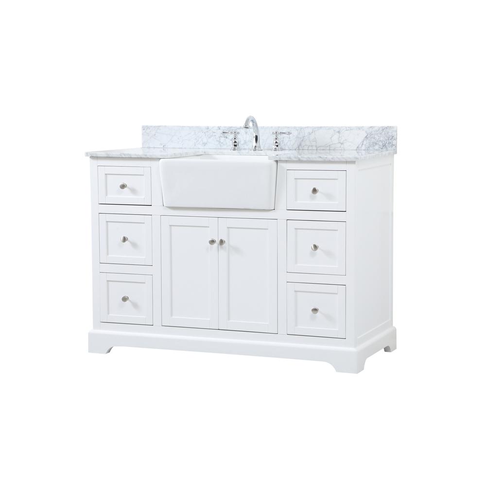 48 inch Single bathroom vanity in white. Picture 7