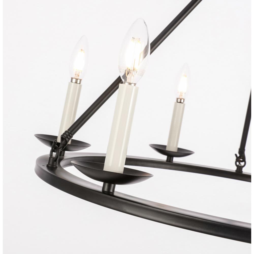 Maine 6 light Black chandelier. Picture 10