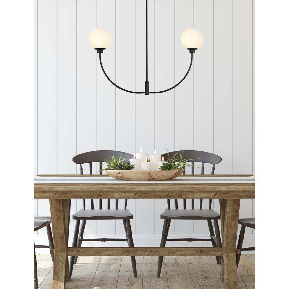 Nyomi 36 inch chandelier in Black. Picture 8