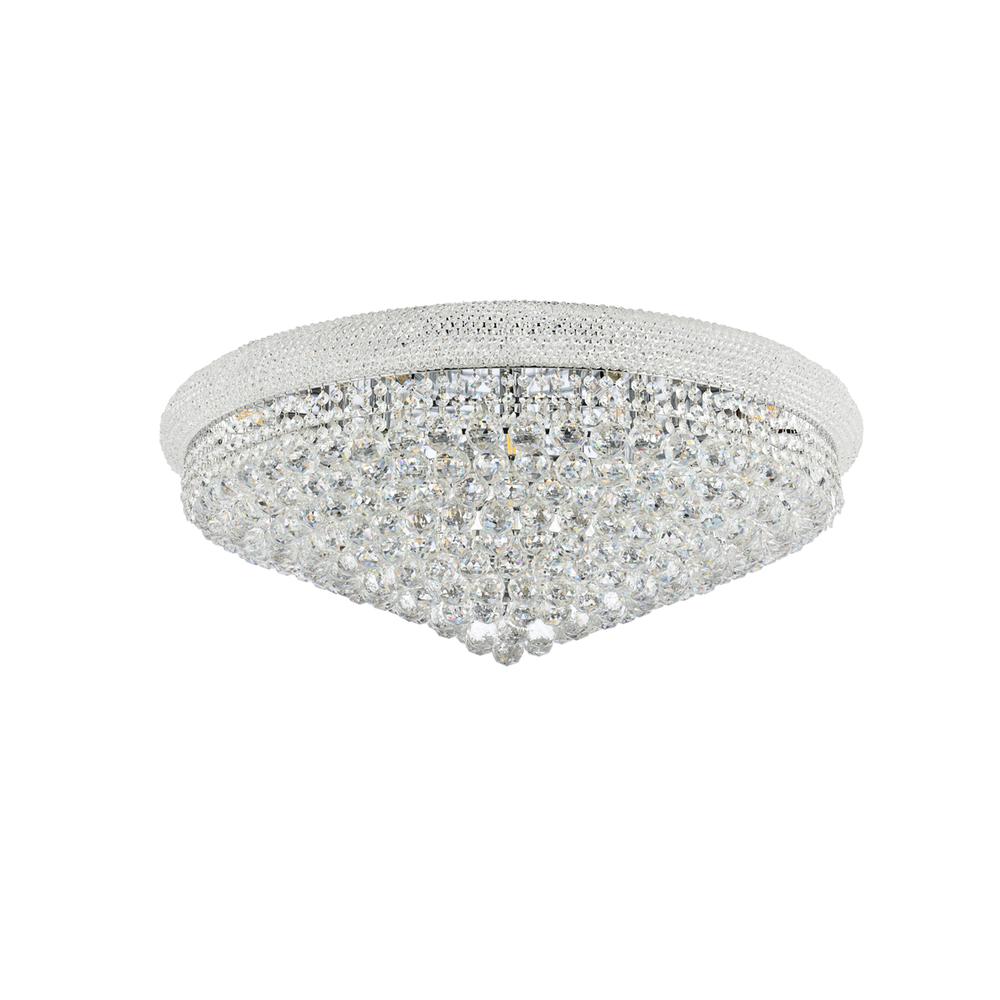 Primo 20 light Chrome Flush Mount Clear Royal Cut Crystal. Picture 6