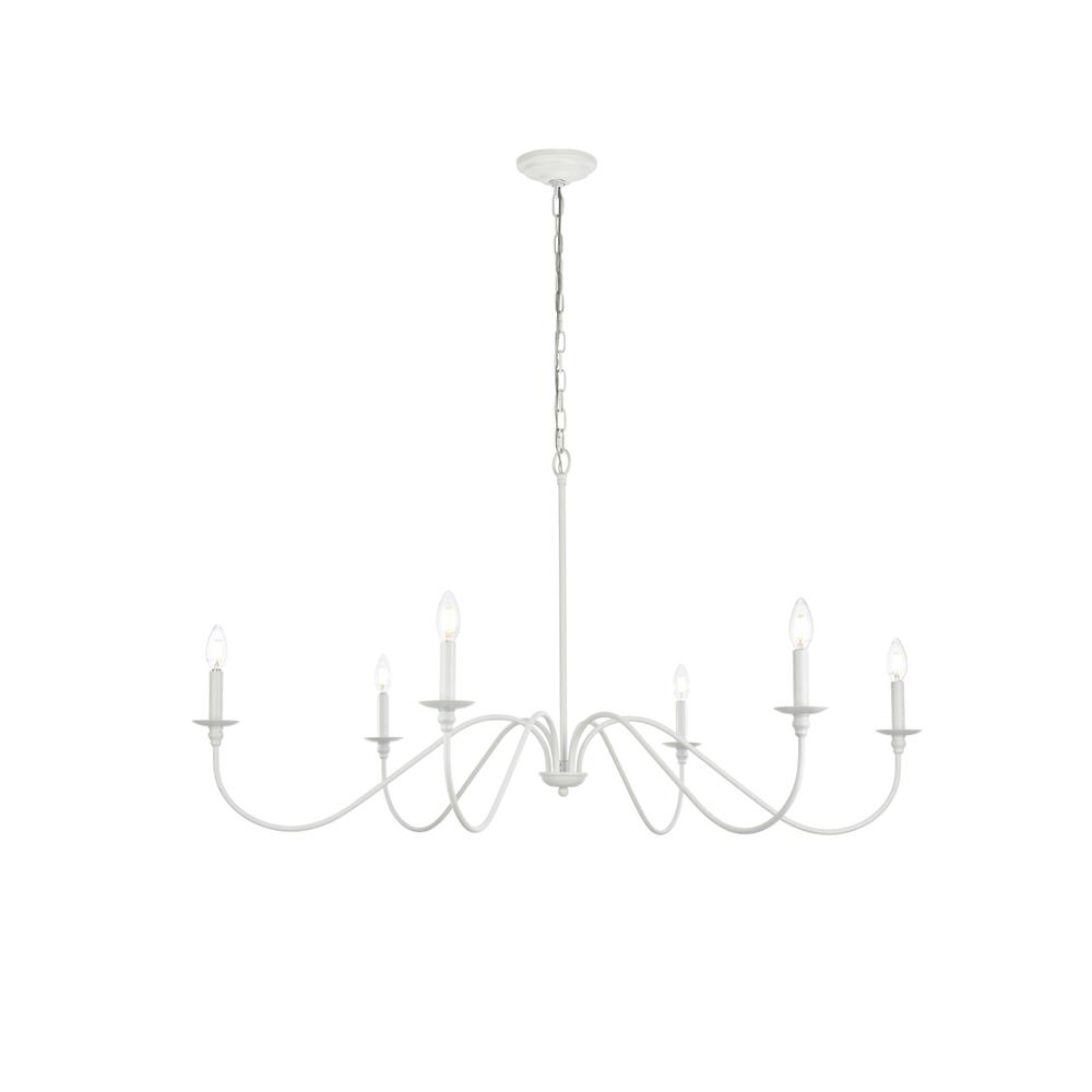 Rohan 48 inch chandelier in White. Picture 1