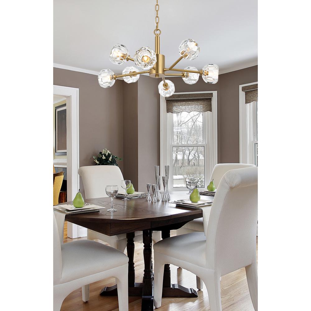 Graham 8 Light Pendant in Gold. Picture 7