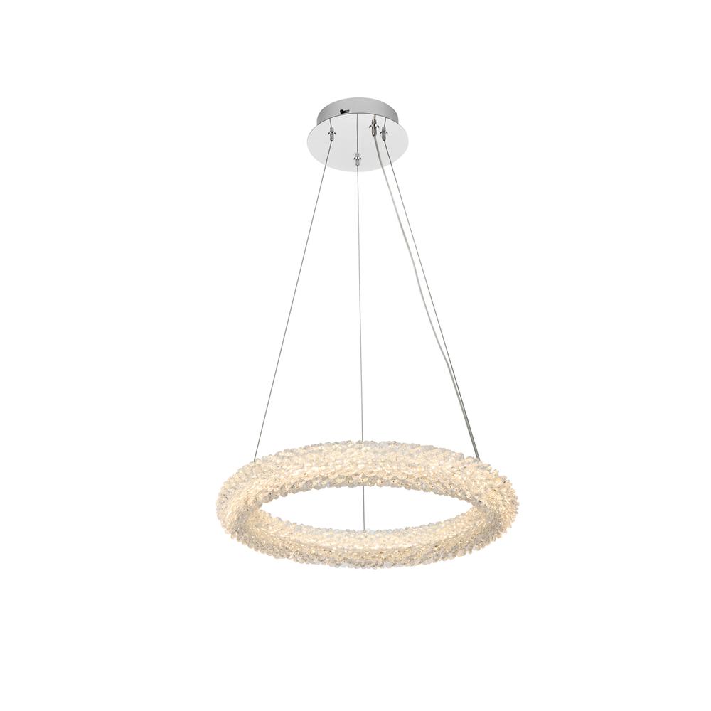 Bowen 18 inch Adjustable LED Chandelier in Chrome. Picture 1