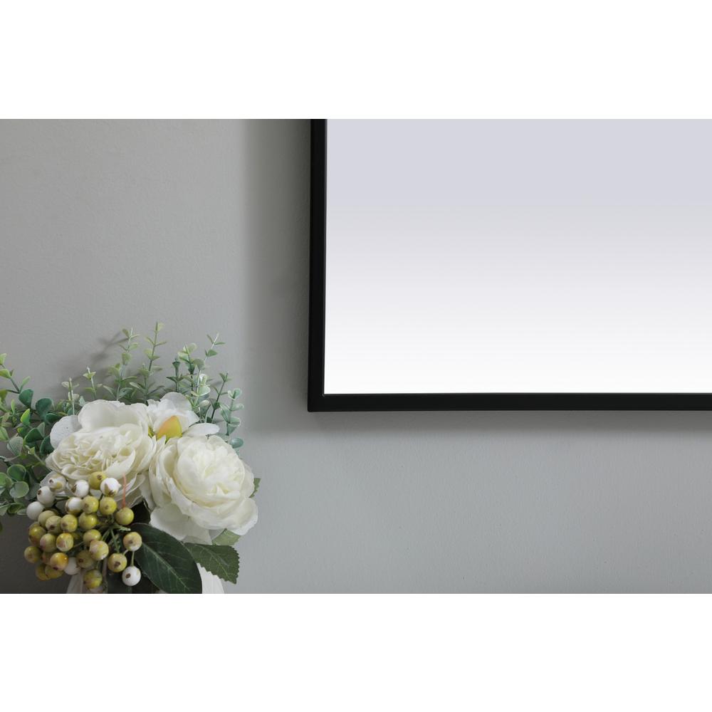 Metal Frame Arch Mirror 27x40 Inch in Black. Picture 5
