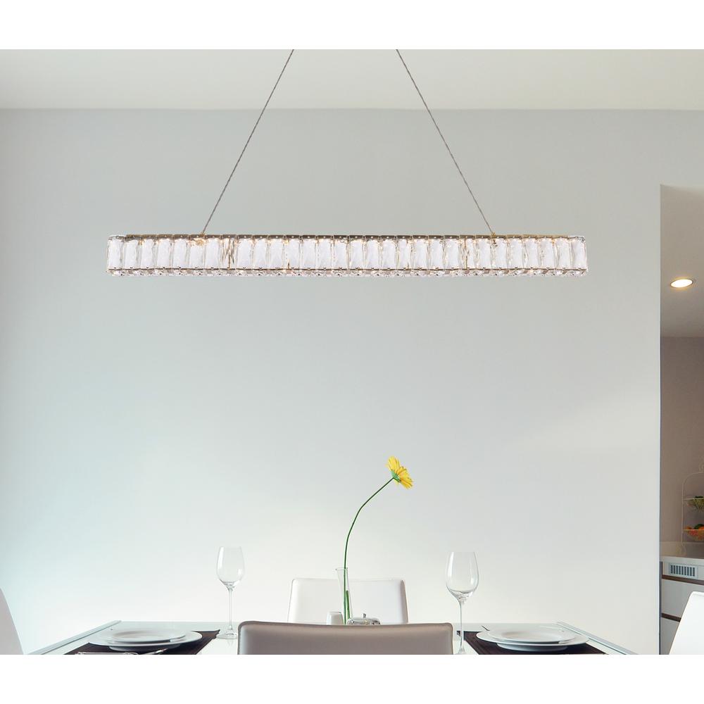 Monroe 38 inch LED linear pendant in gold. Picture 8