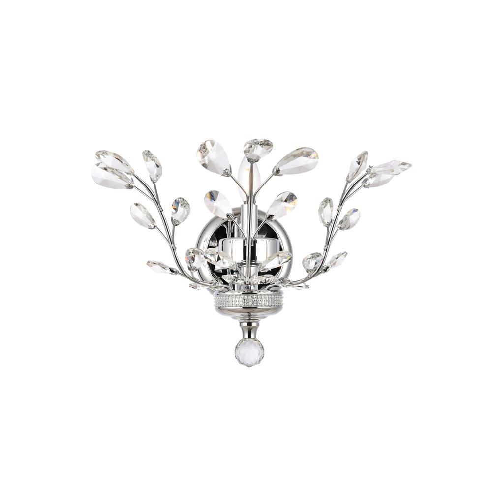 Orchid 1 light Chrome Wall Sconce Clear Royal Cut Crystal. Picture 1