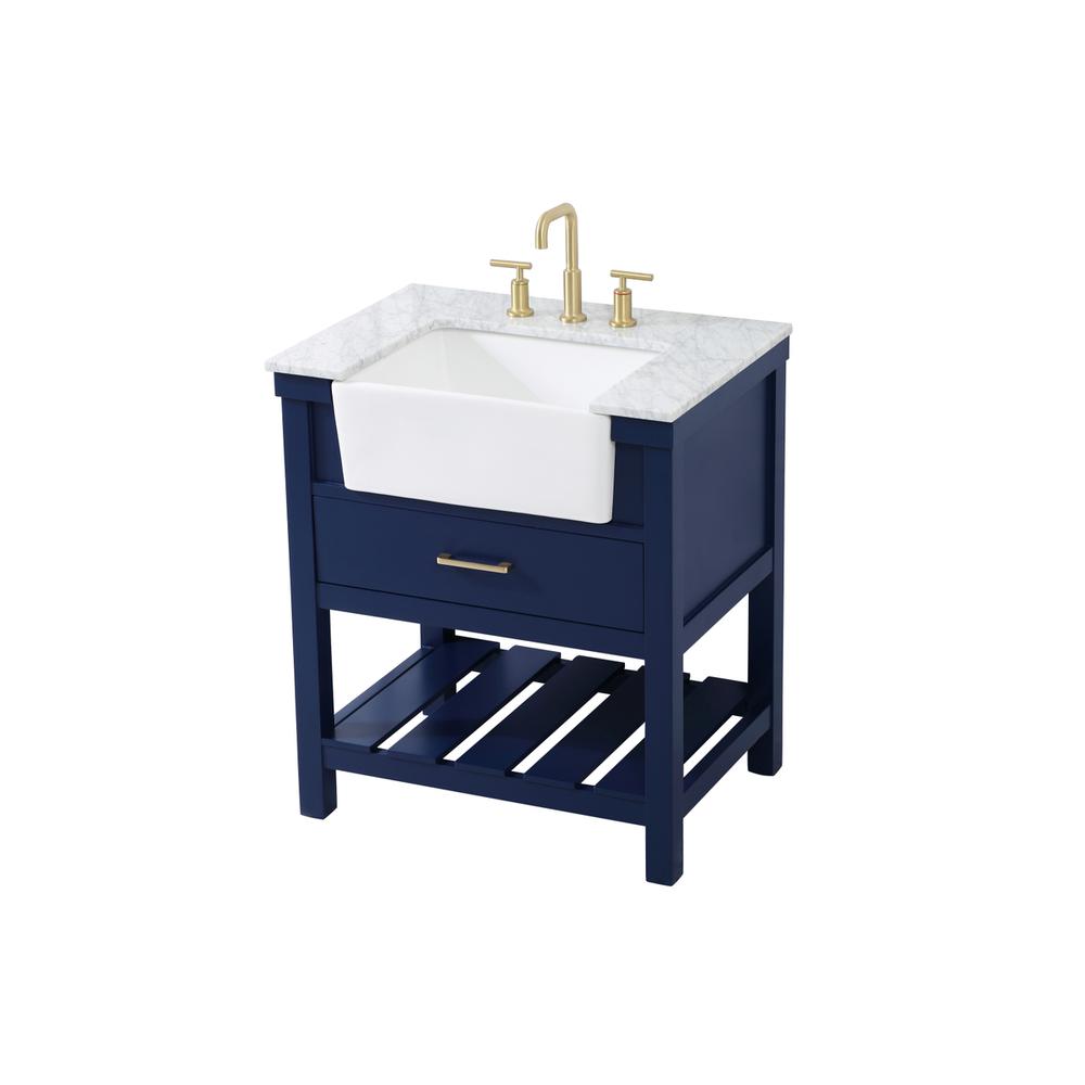 30 inch Single bathroom vanity in blue. Picture 8