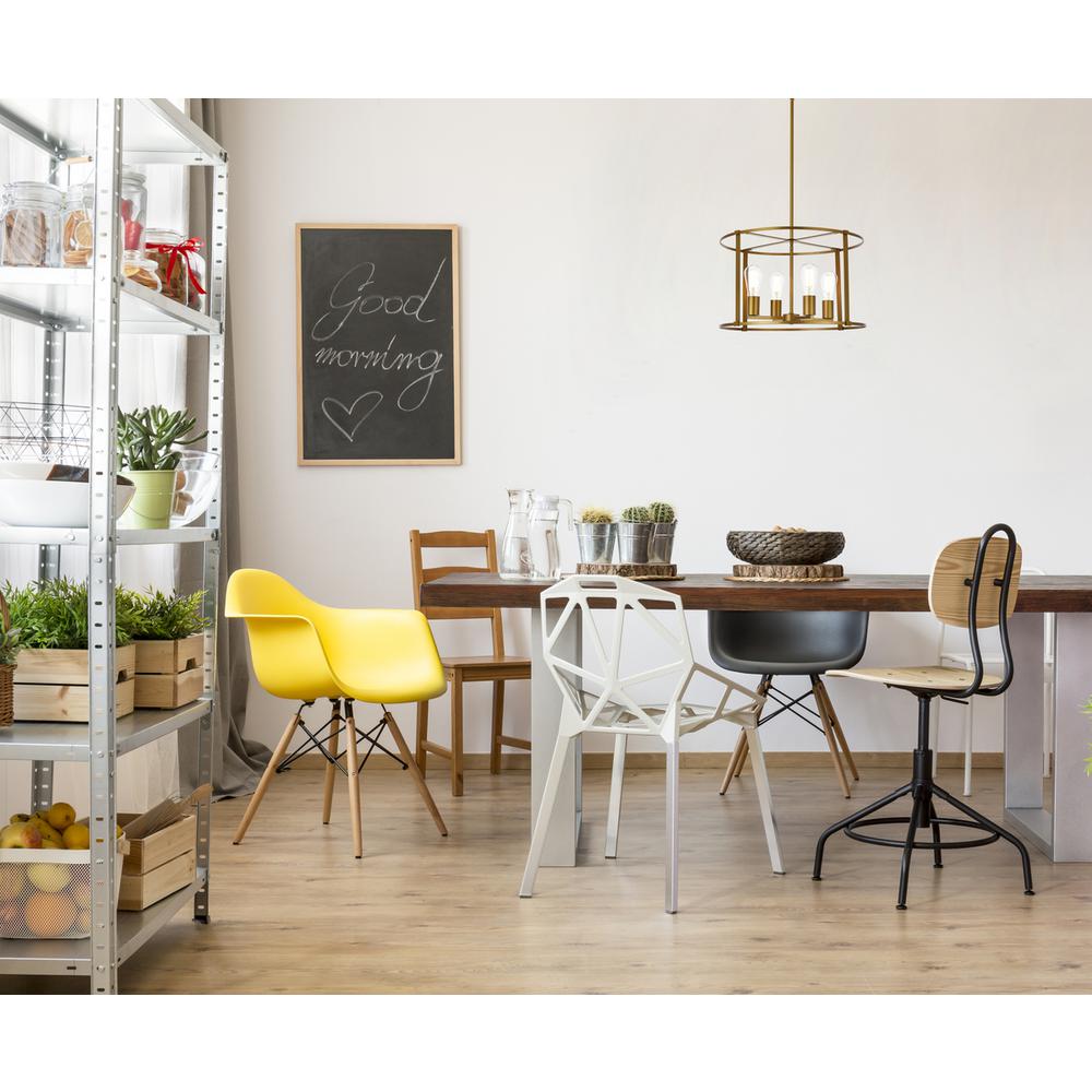 Agnys 4 lights pendant in brass. Picture 8