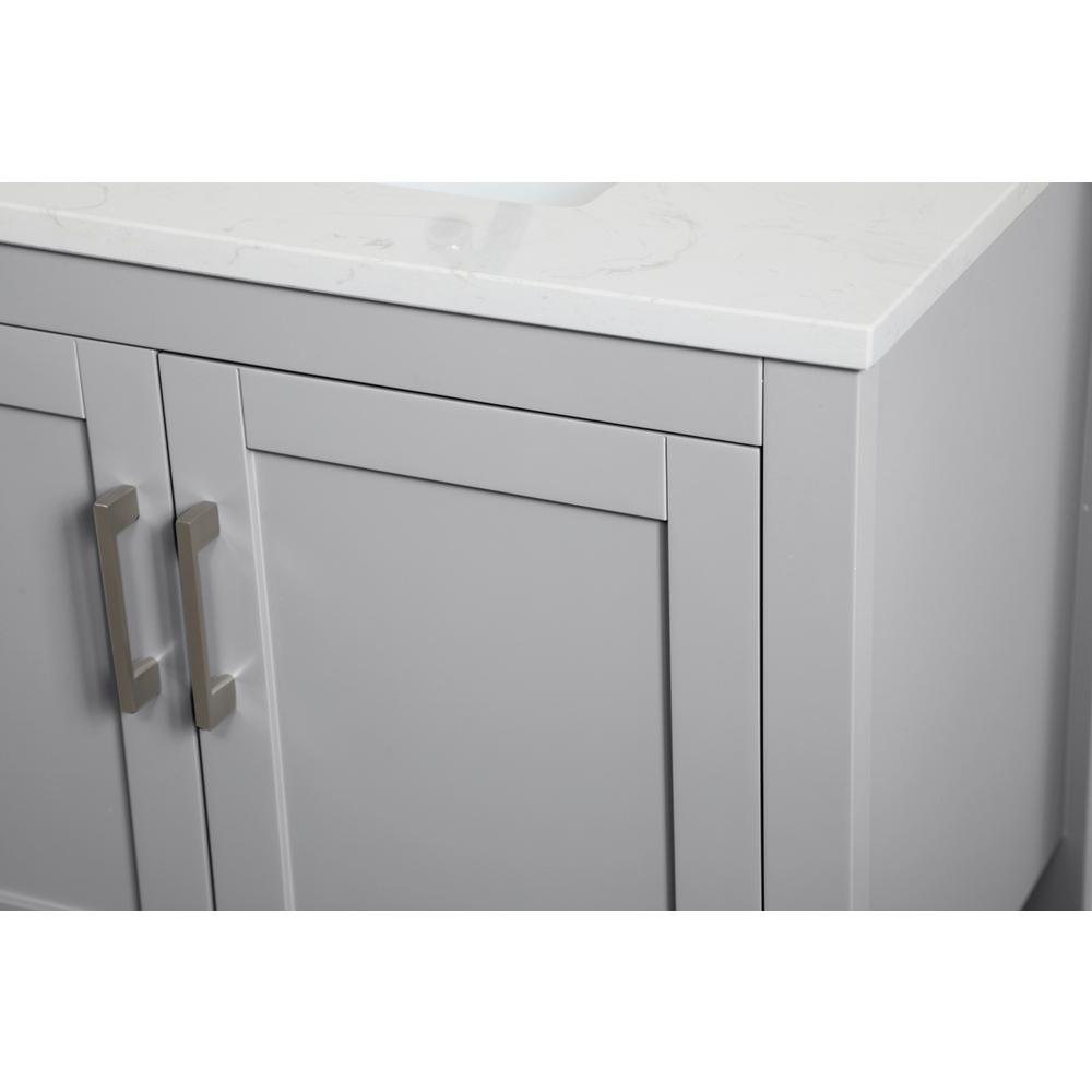 30 inch Single Bathroom Vanity in Grey. Picture 11