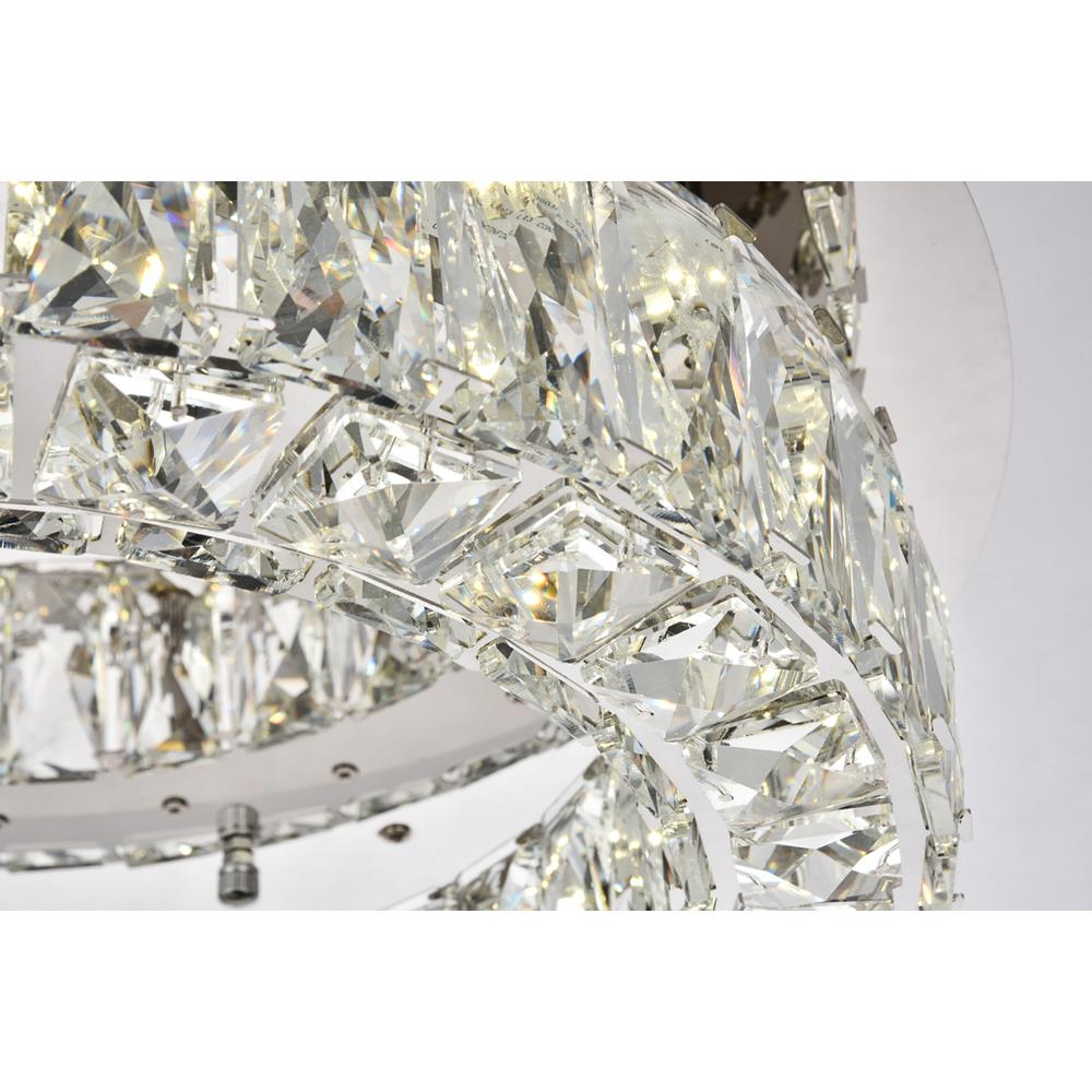 Monroe LED light Chrome Flush mount Clear Royal Cut Crystal. Picture 4
