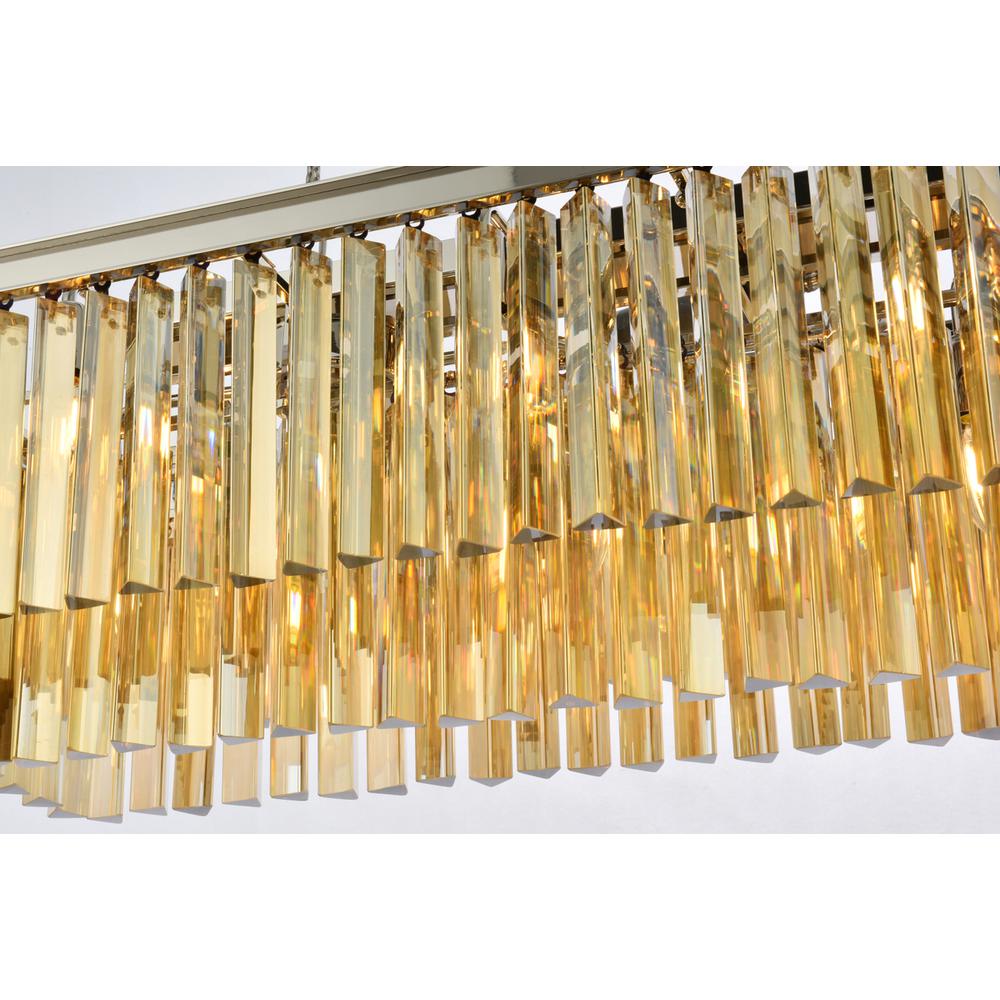 Sydney 12 light polished nickel Chandelier Golden Teak (Smoky) Royal Cut Crystal. Picture 3