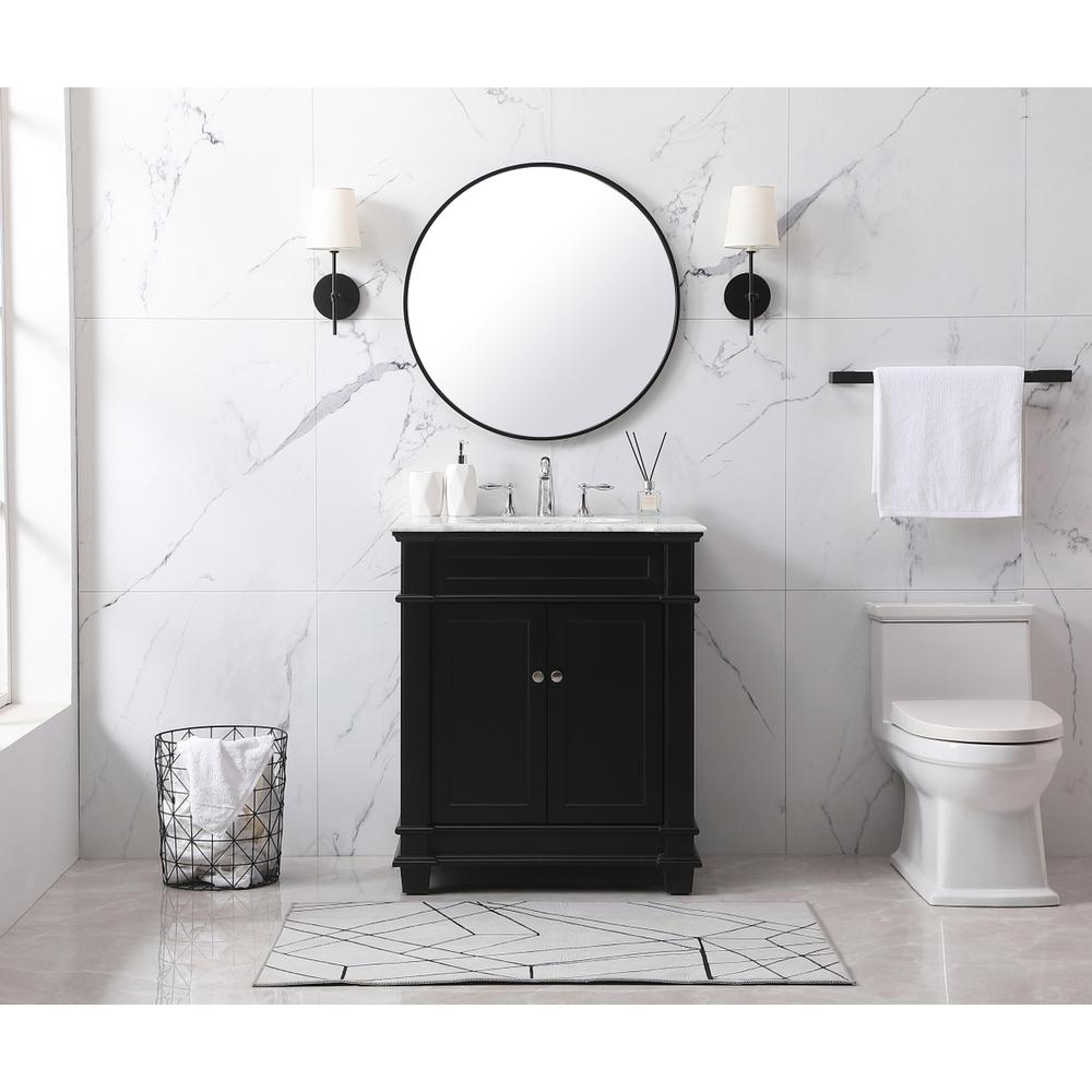 30 inch Single bathroom vanity set in black. Picture 4