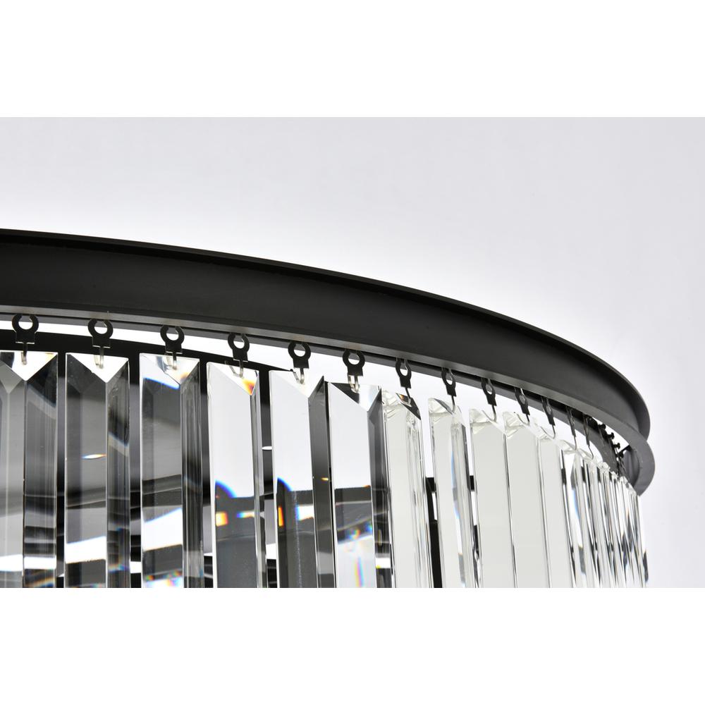 Sydney 10 light Matte Black Chandelier Clear Royal Cut Crystal. Picture 4