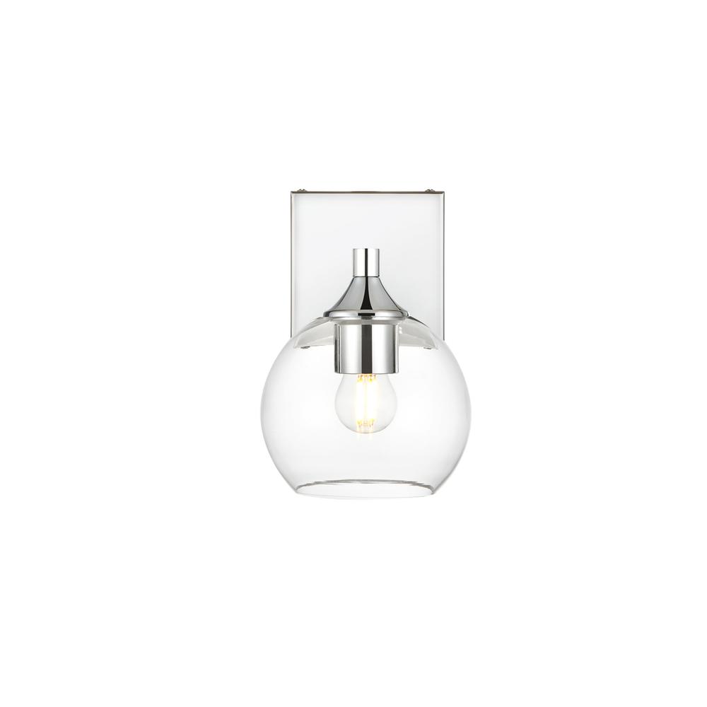 Foster 1 light Chrome and Clear Bath Sconce. Picture 1