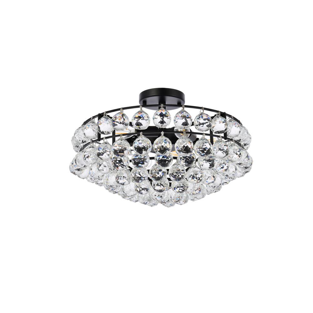 Savannah 18 inch flush mount in black. Picture 6