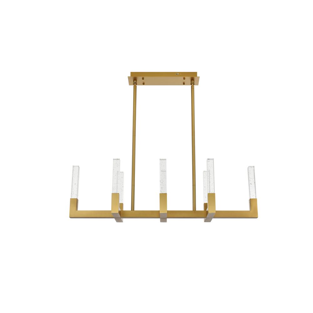 Noemi 42 inch Adjustable LED Pendant in Satin Gold. Picture 1