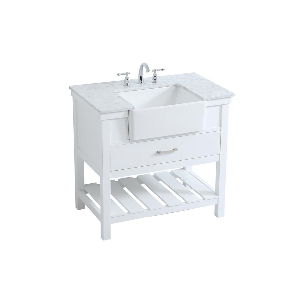 36 inch Single bathroom vanity in white. Picture 8