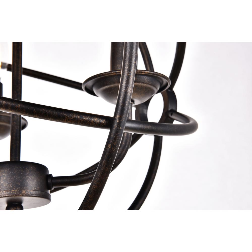 Octavia Collection Pendant D14 H15 Lt:3 Dark brown Finish. Picture 5