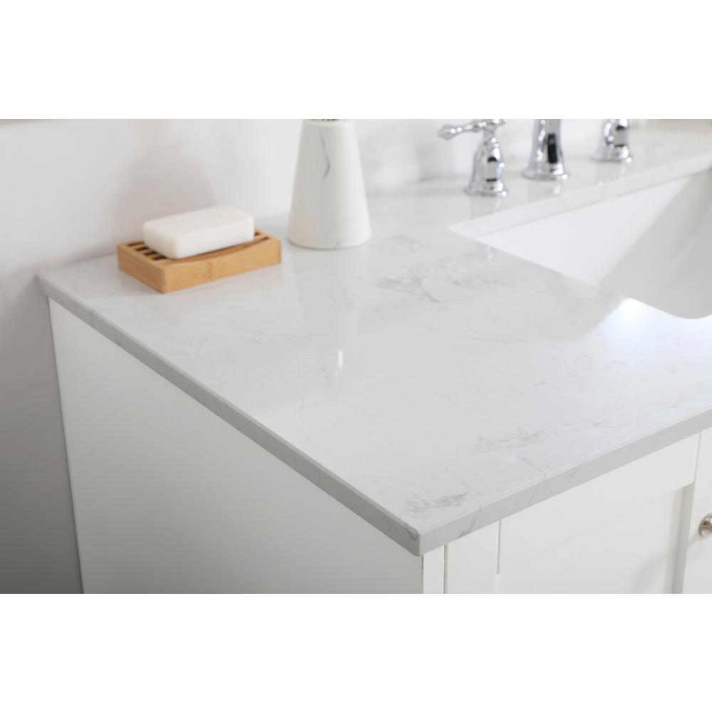 48 inch Single Bathroom Vanity in White. Picture 4